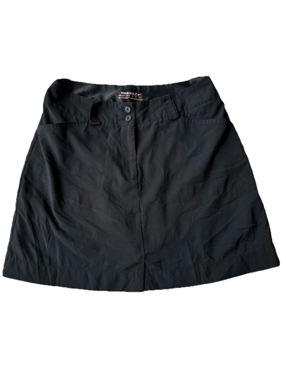 Nike Golf Dri-Fit Black Skort Athleisure Mini Skirt Casual Everyday Classic Sz 4